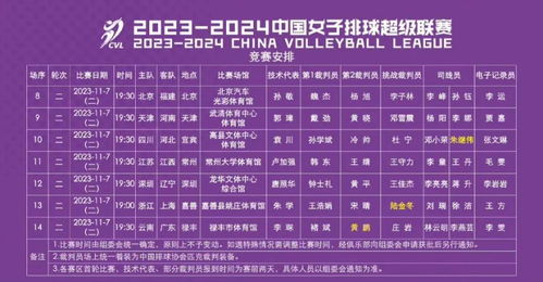 女排联赛赛程积分，激情与荣耀的赛场较量